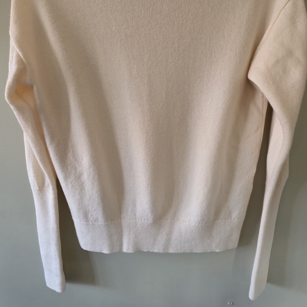 Wilfred S Modern Contemporary Minimalist Soft Girl Mock Neck Merino Wool Sweater - Picture 8 of 16